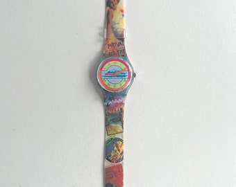 ヴィンテージ 1993 ヴィンテージ Swatch ウォッチ Gent POSTCARD GN127