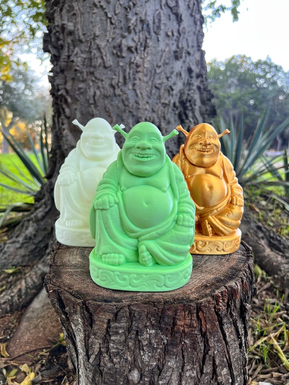 Shrek Buddha Statue, 3D Printed, Home Decor, Desk Ornament, Shrek Figurine,  Multiple Colors and Sizes Available 