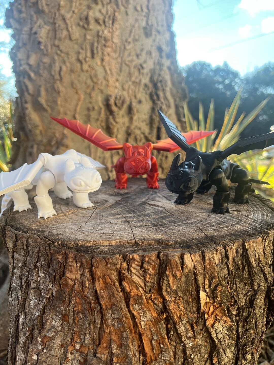Flexi Night Light Dragons Separate or Bundle Available, 3D Printed, Night, Light, Desk Toy