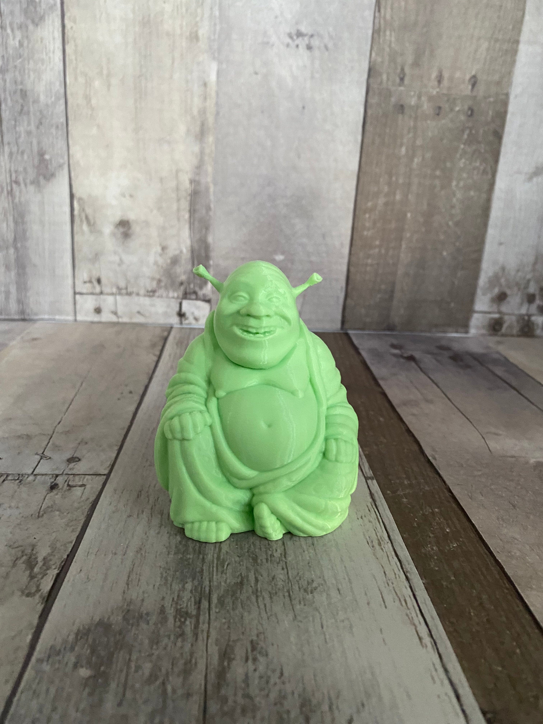 Sitting Shrek Buddha Statue 3D Printed Home Decor Desk Etsy