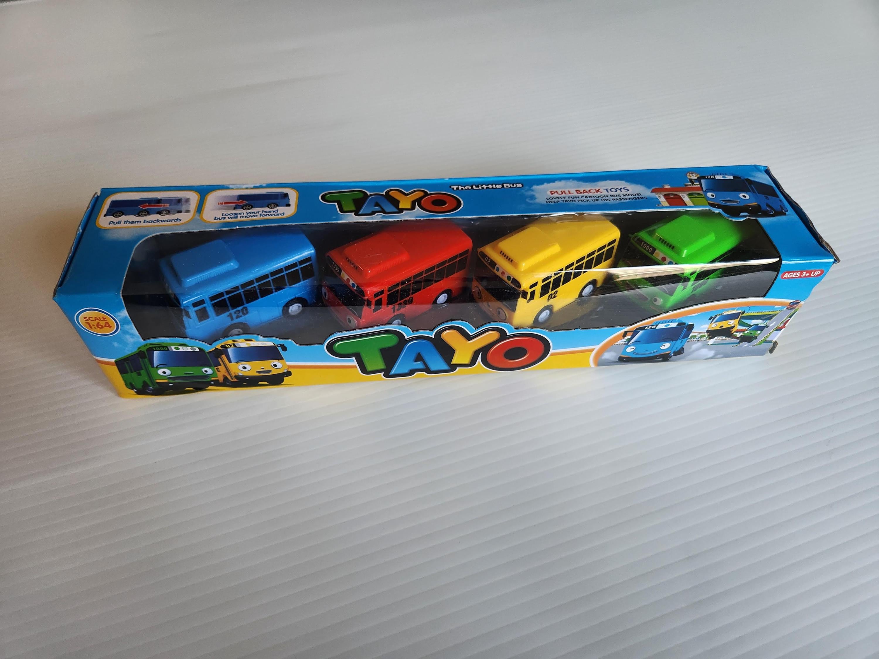 TAYO the Little Bus 7CM + Friends Pull Back Toys 4pcs the Little