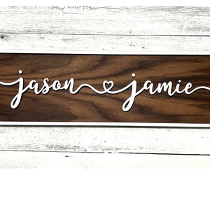 Connected By - Custom Name Sign Decor for Couples! Great for Engagements, Weddings & Anniversaries!