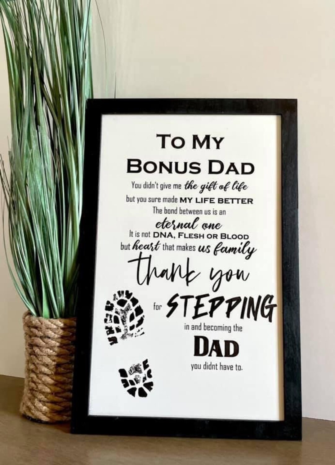 Father’s Day Stepdad Sign / Bonus-dad Sign - Etsy