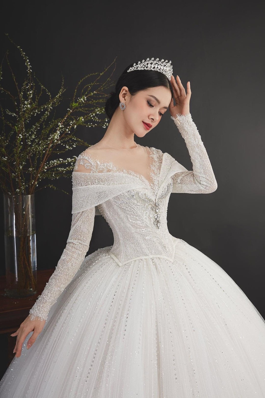 Luxurious Princess Wedding Dress Made to Order Sparkling - Etsy