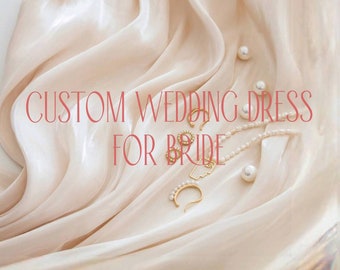 Custom wedding dress for bride Johnny Bennett.