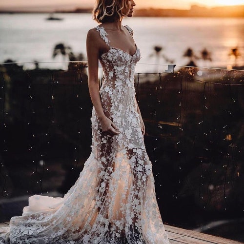 Sexy Mermaid Wedding Dress. Trumpet Wedding Dress. Beach - Etsy Canada