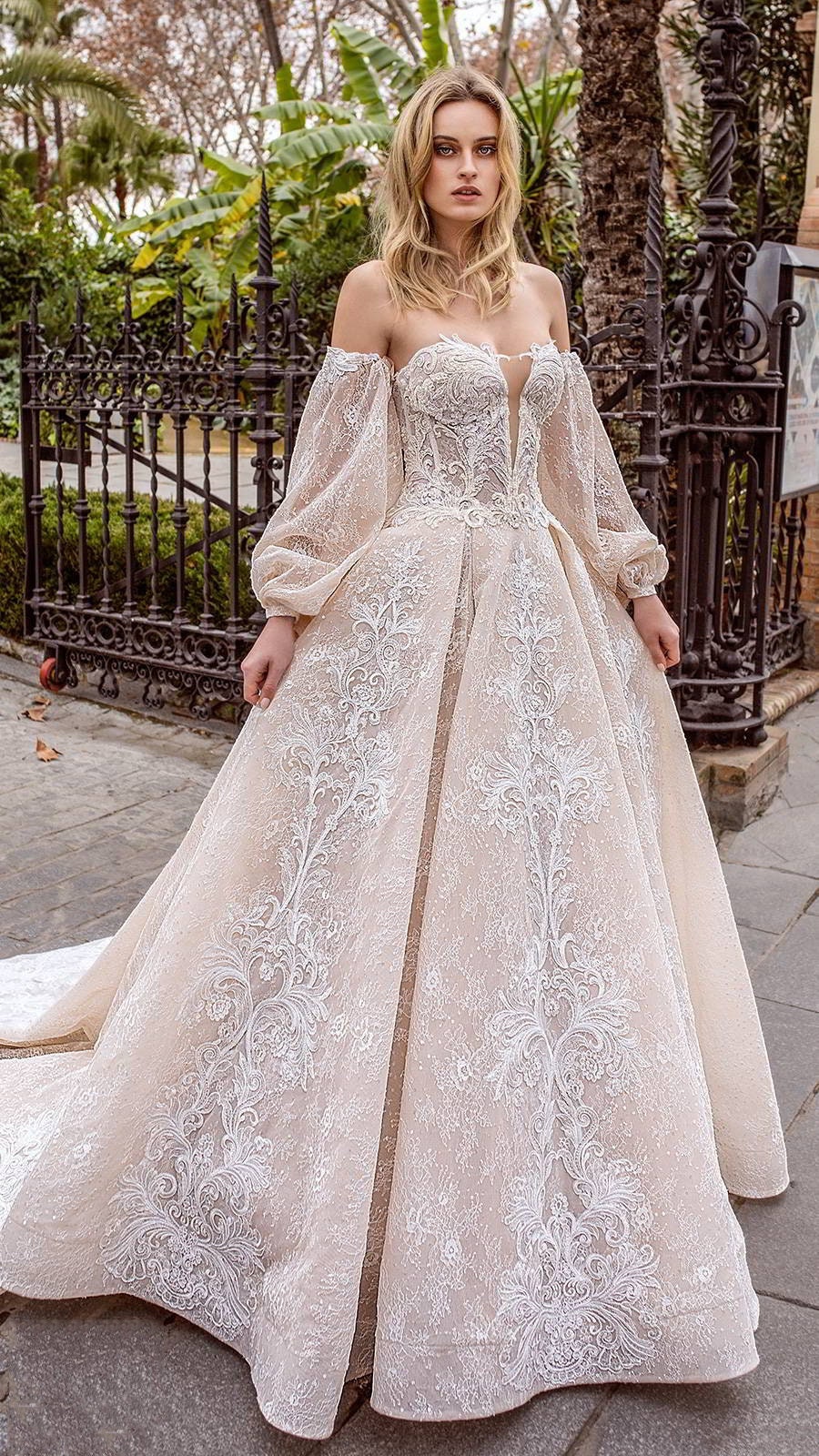 Elegant A-line Wedding Dress With Unique Lace Pattern - Etsy