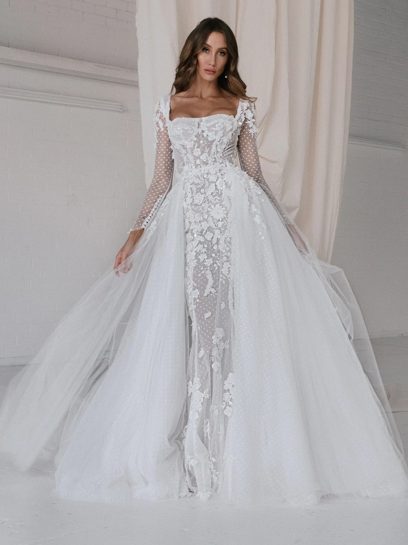 Custom Wedding Dress for the Bride. Beautiful Lace Mermaid Etsy