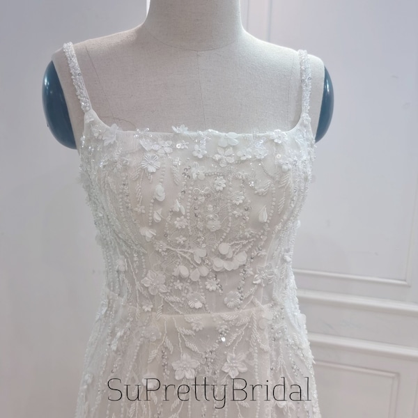 Custom reception dress for bride. Mini dress custom beaded.