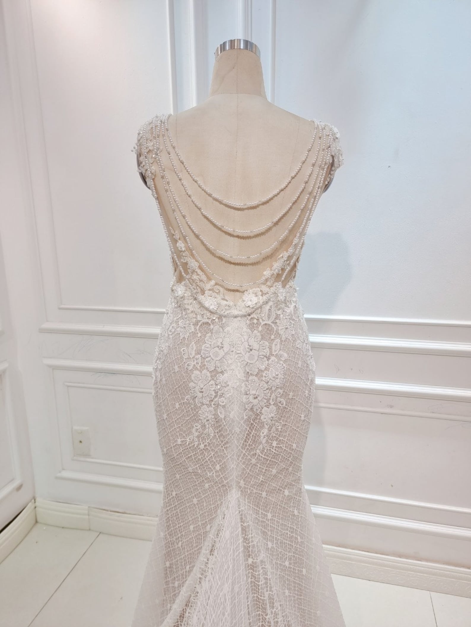 Elegant Backless Mermaid Wedding Dress. Lace Wedding Dress - Etsy