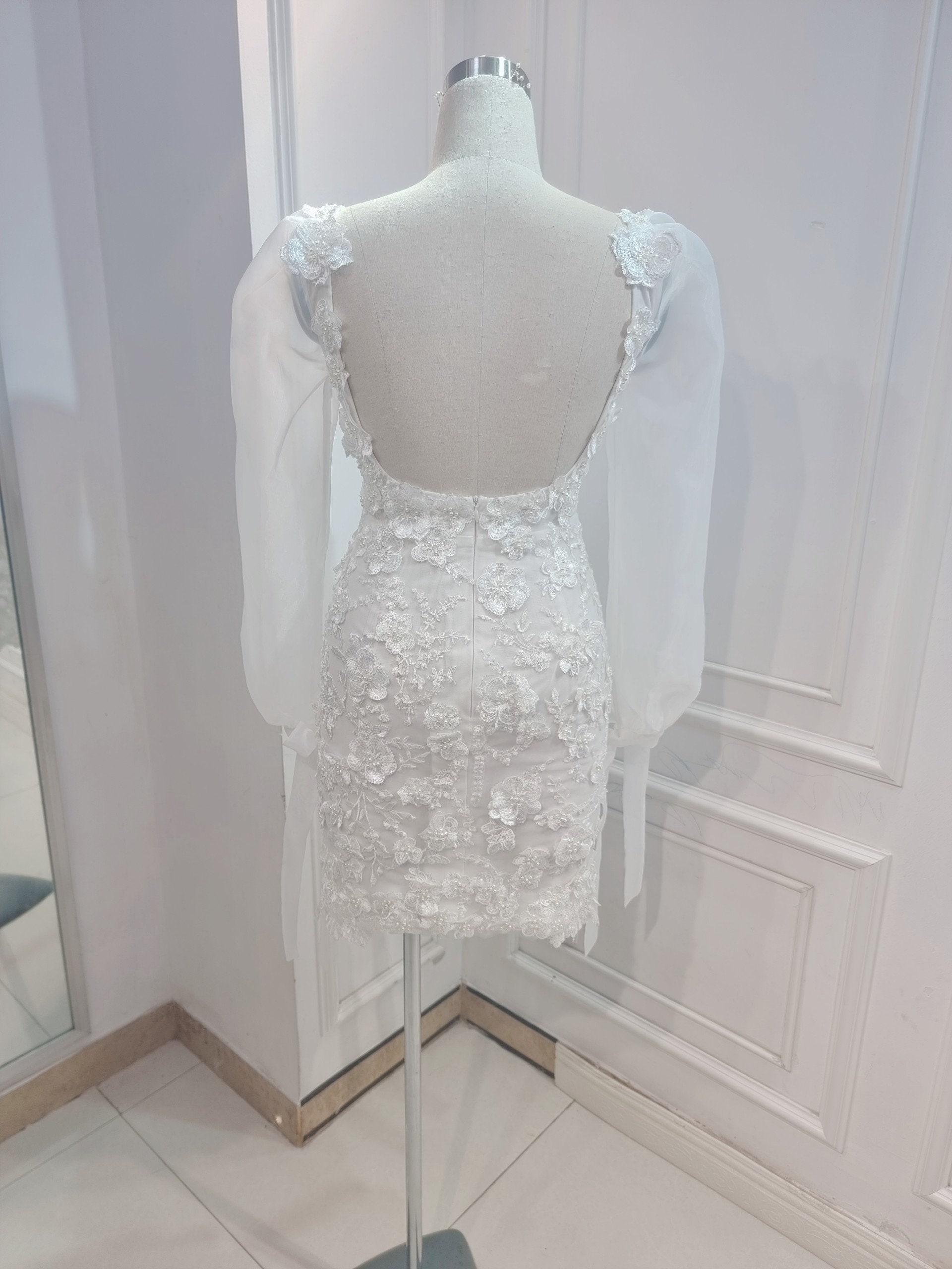 Custom Wedding Dress for Bride. Short Wedding Dress With - Etsy