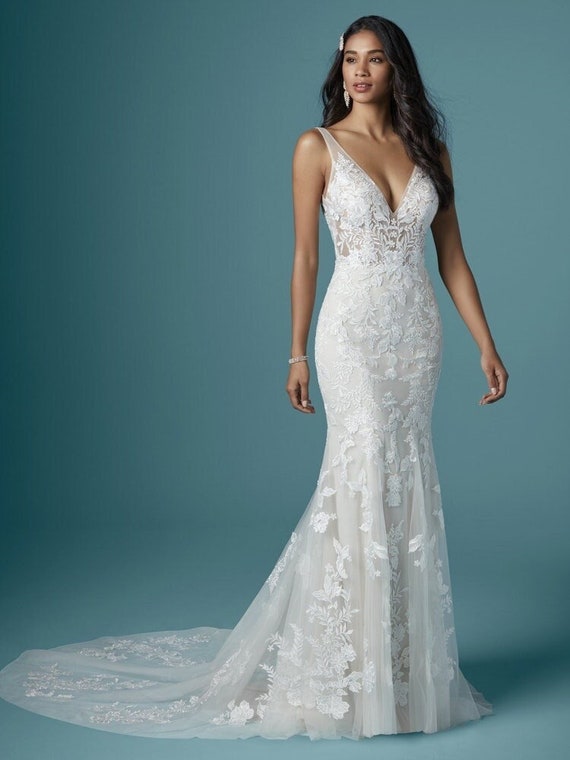 Mermaid Wedding Dress With Beautiful 