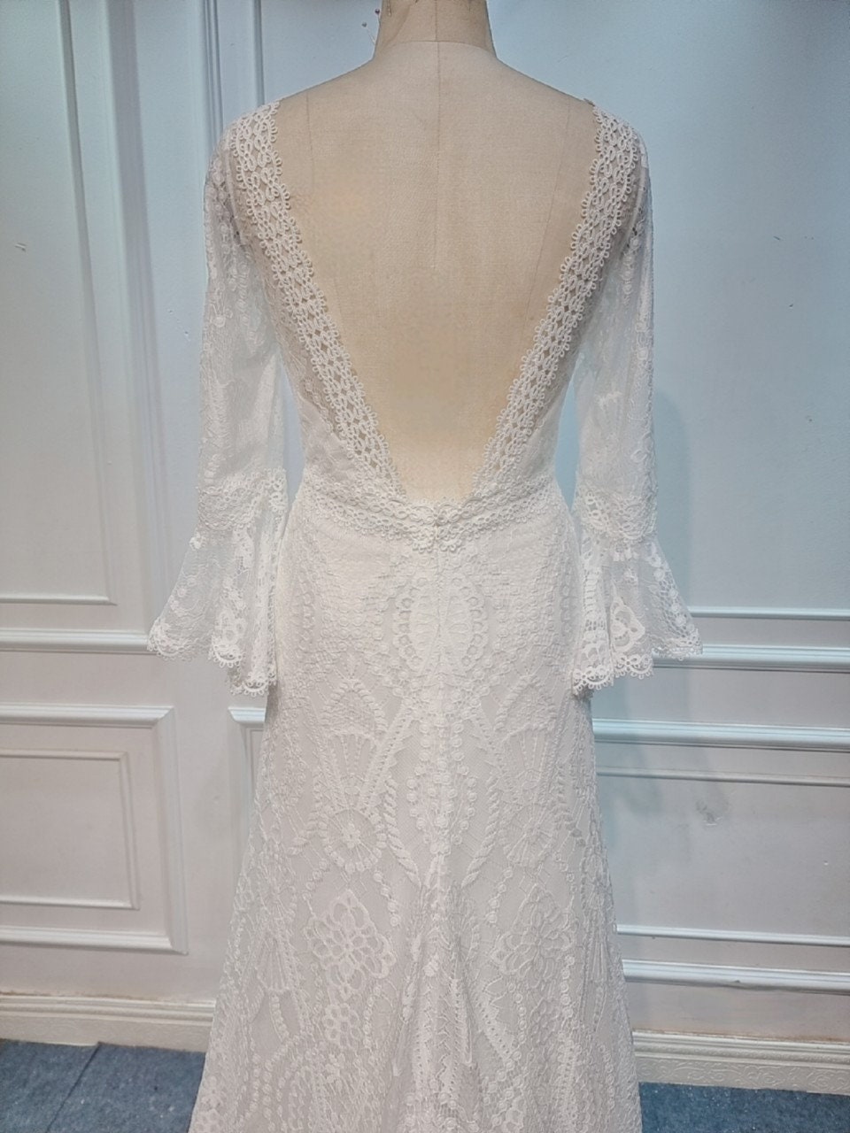 Simple Rustic Boho Wedding Dress. Vintage Boho Wedding Dress | Etsy Canada