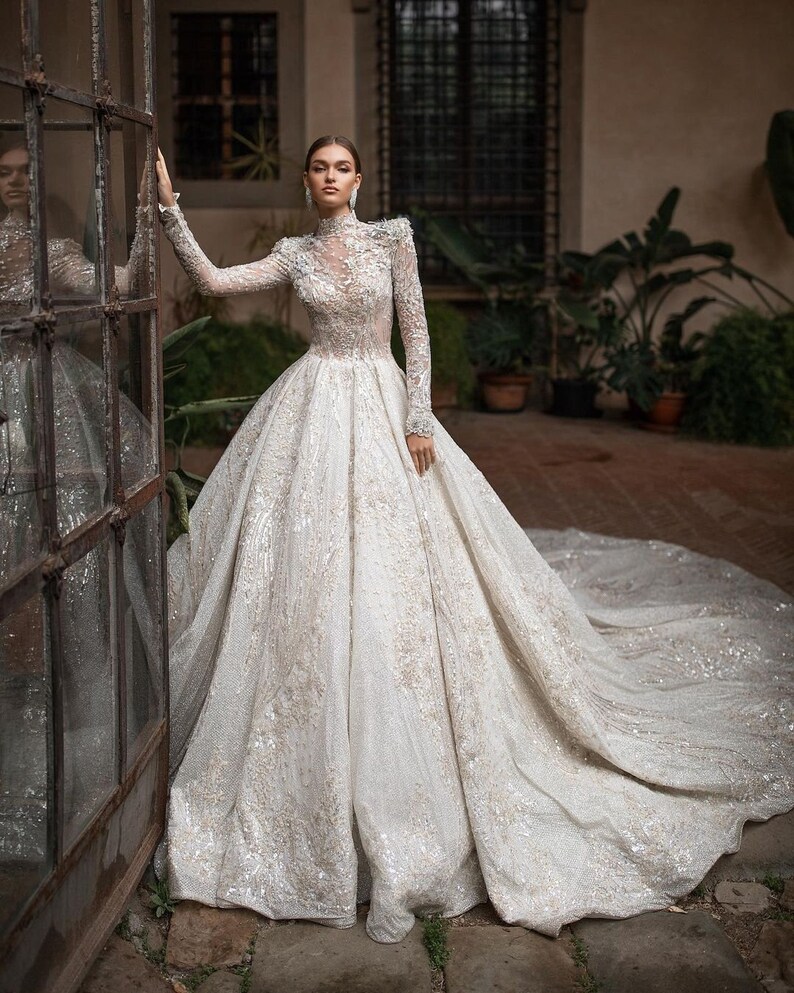 Chic Wedding Dress for Church Bride. Luxury Wedding Dress With Etsy