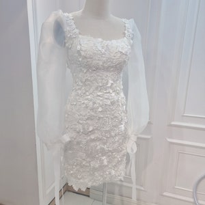 Custom Wedding Dress for Bride. Short Wedding Dress With - Etsy