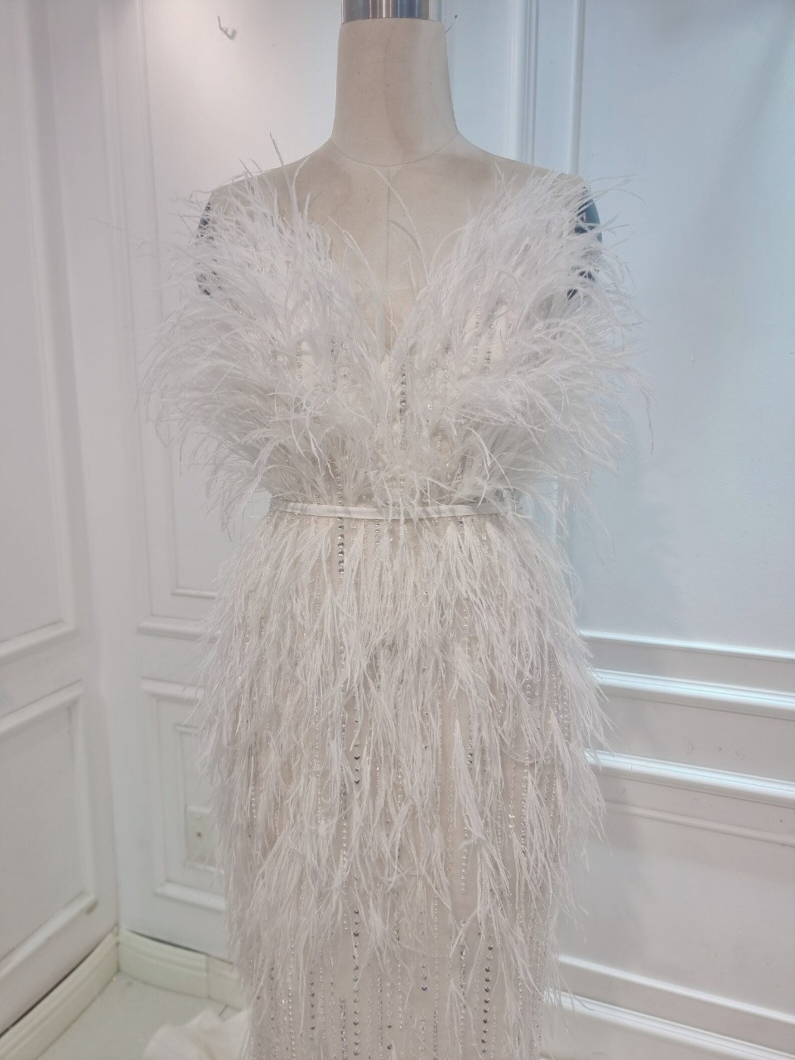 Custom Wedding Dress for Bride. Beaded Shoulder Strap Wedding Etsy