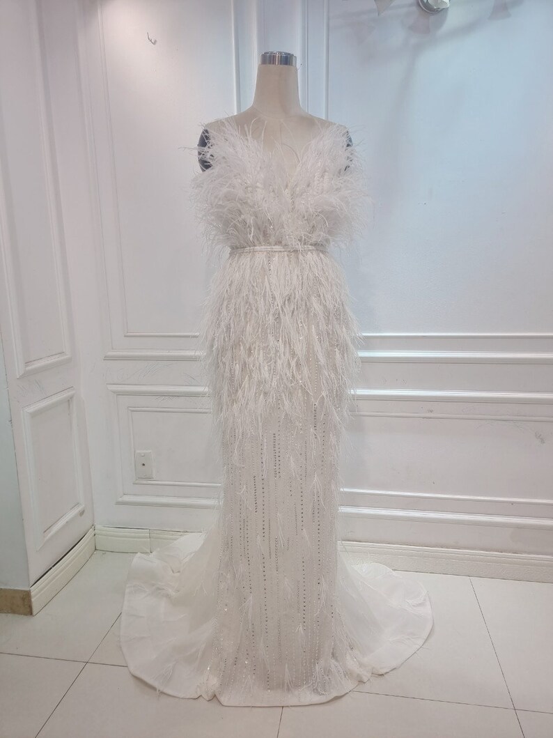 Custom Wedding Dress for Bride. Beaded Shoulder Strap Wedding Etsy