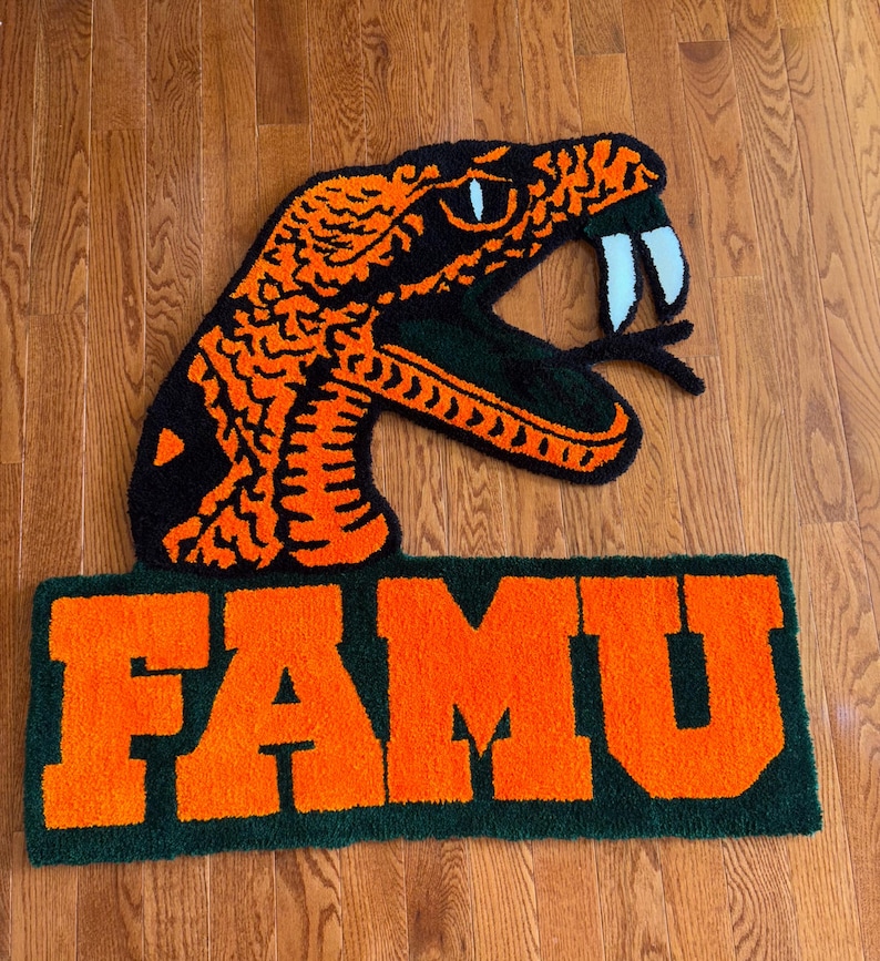 FAMU Rattler Shaped Rug - Etsy