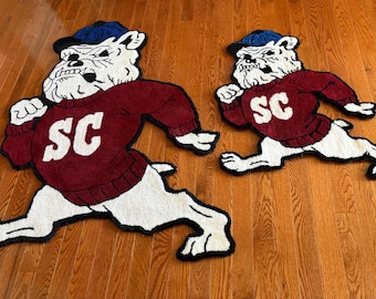 SCSU Bulldog Shaped Rug