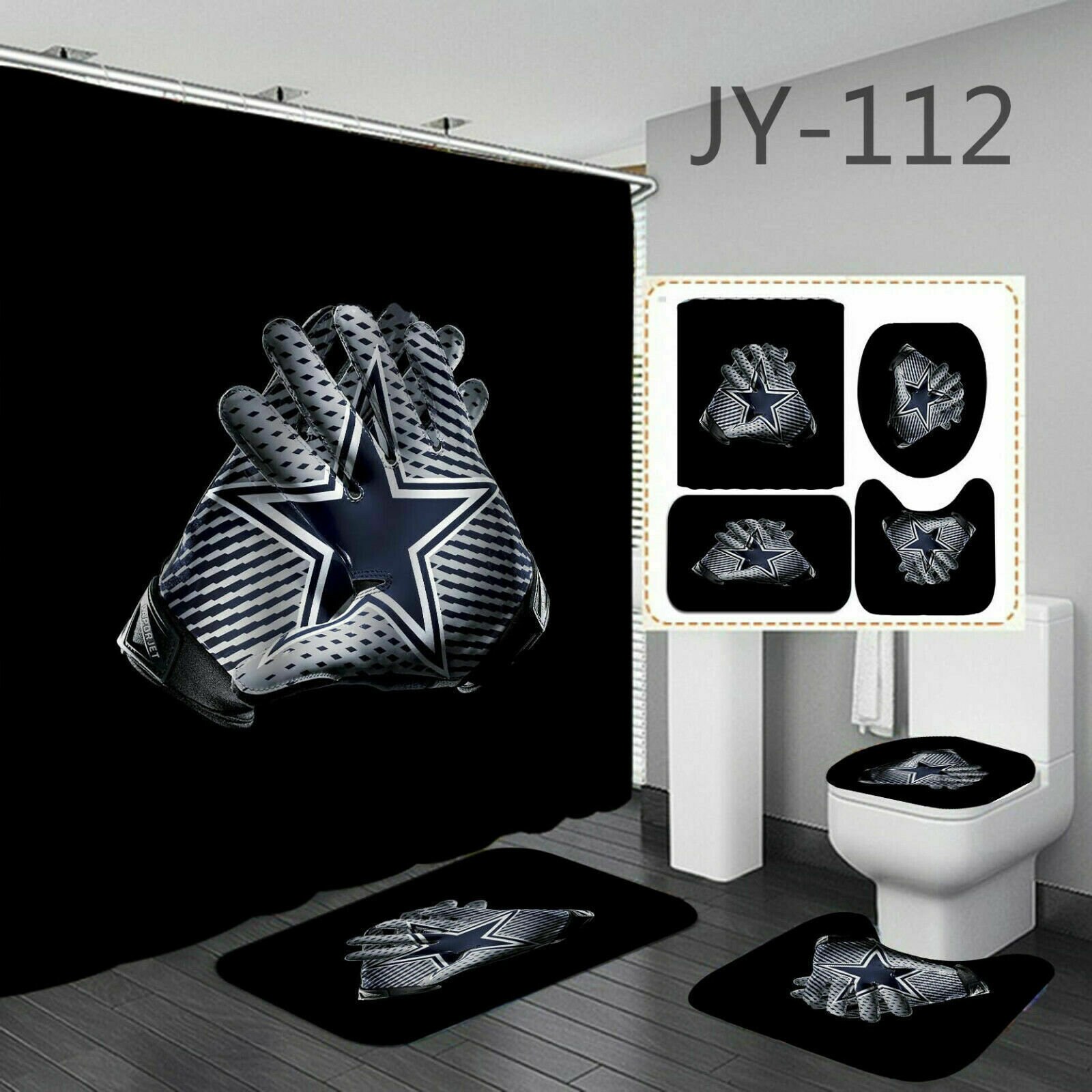 Dallas Cowboys Badezimmer Teppiche 4STK Set Duschvorhang | Etsy