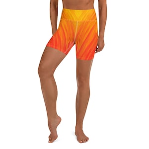 Pantalones cortos ombre naranjas, Pantalones cortos atléticos, Set de entrenamiento a juego, Regalos de ciclismo para mujeres, Regalos para correr para niñas, Regalos de fitness para amantes del yoga