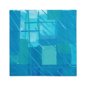 Teal pillow cover, Abstract pillow case, Throw pillow covers, Blue pillow covers, Teal pillow cases, Abstract art pillow, Throw pillow