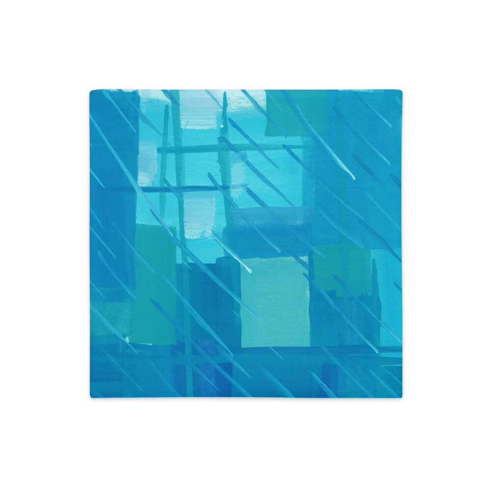 Teal Pillow Cover Abstract Pillow Case Throw Pillow Covers Etsy UK