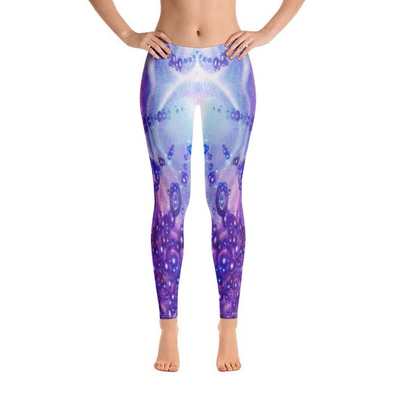 Purple and blue leggings sales