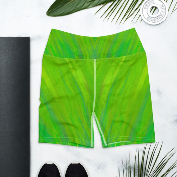 Green Bike Shorts High Waist Yoga Shorts Athletic Training Gifts for Student Athlete Biking Gifts for Women Gym Clothing Workout Set Etsy UK