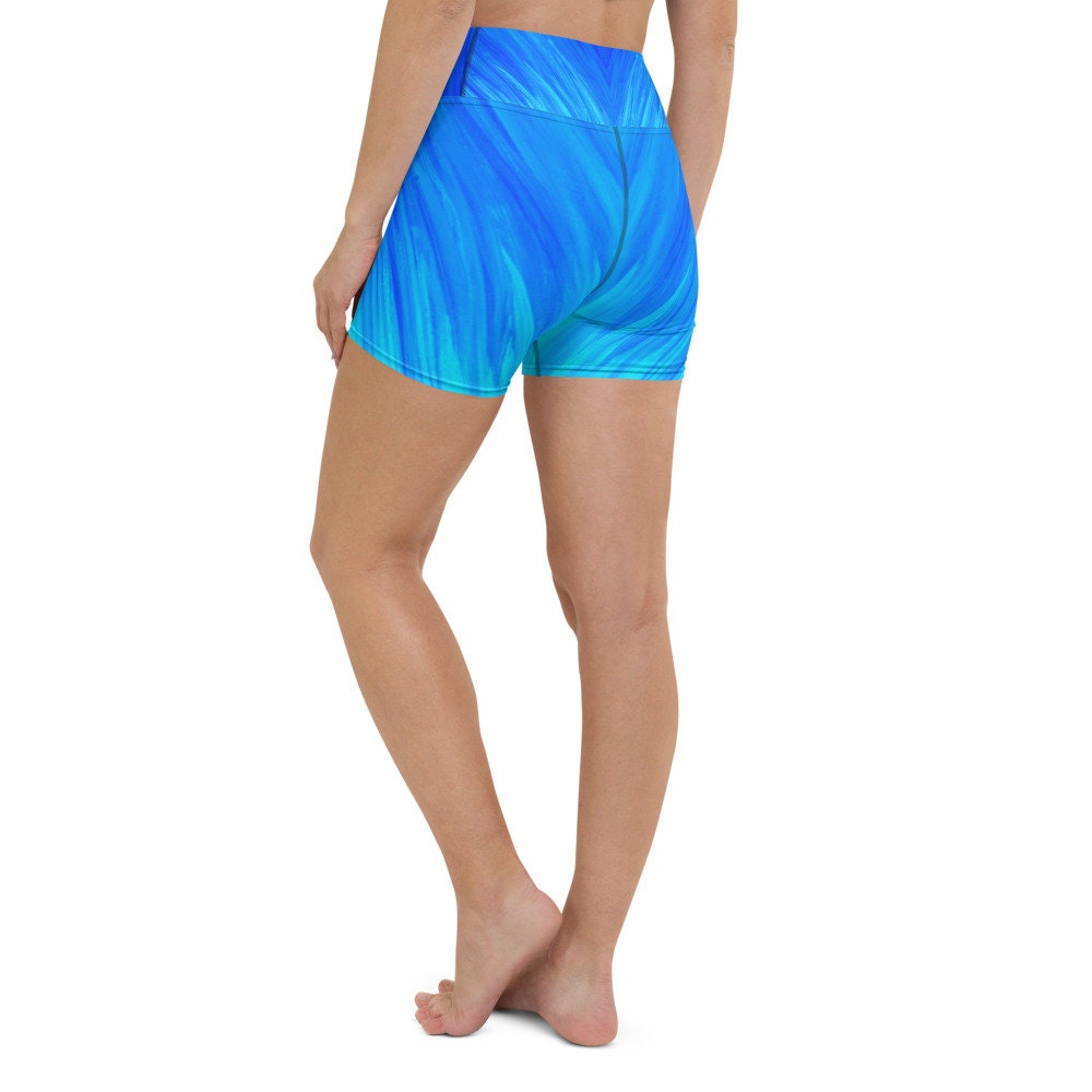 Blue Ombre Shorts Running Leggings Athletic Shorts Bike Etsy UK