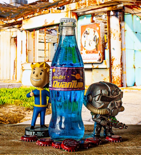 Fallout Nuka Cola Quantum Glass Bottle and Cap