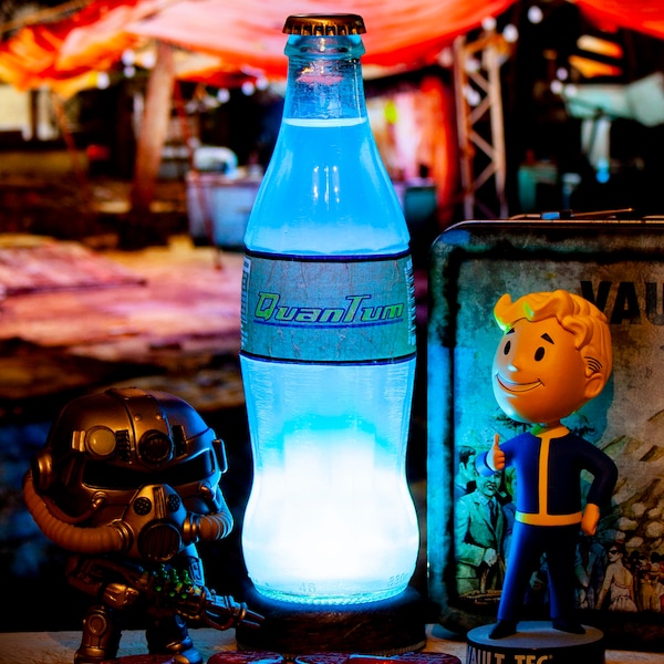 Nuka Cola Quantum Classic Glowing Glass Bottle from Fallout