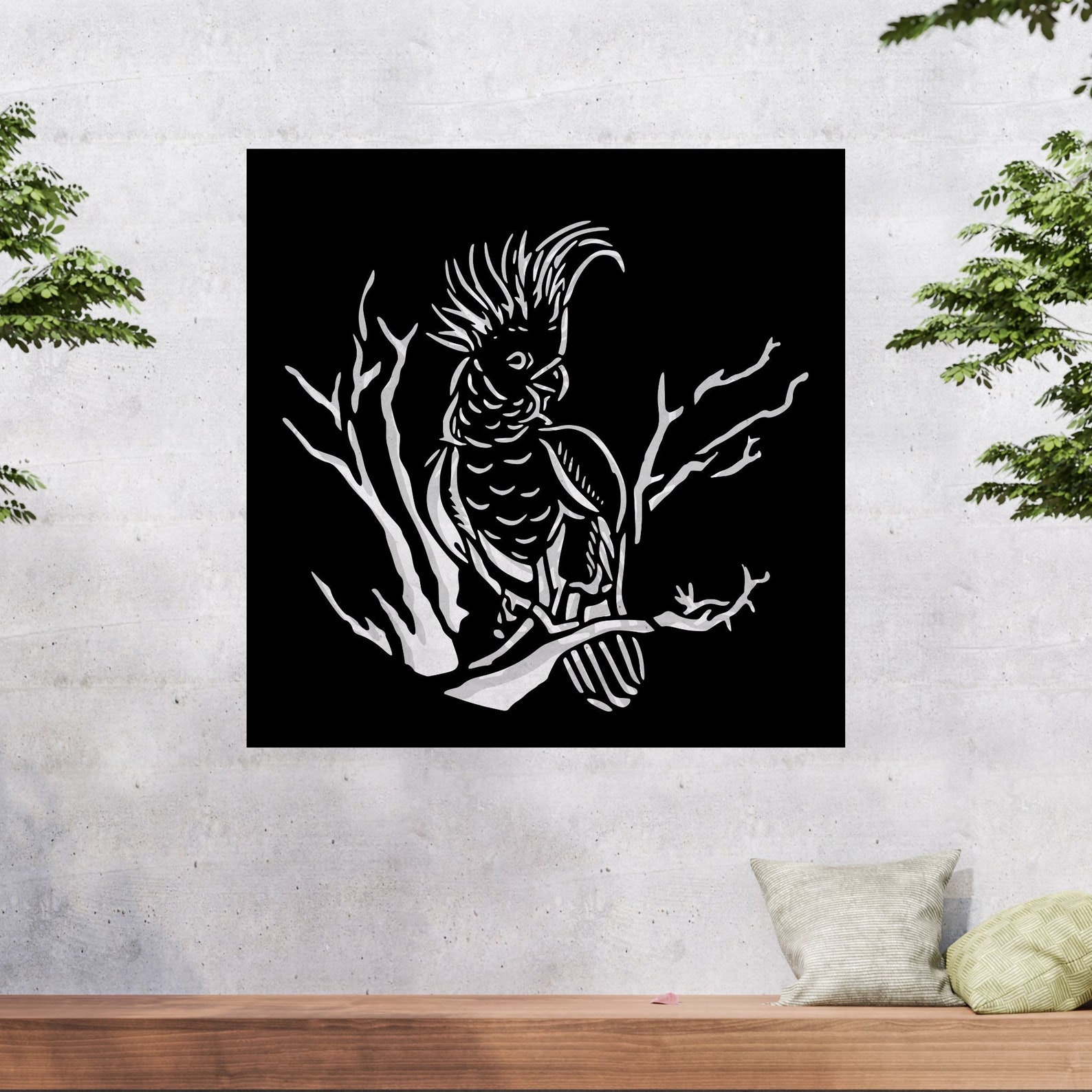 Australian Made Cockatoo Metal Wall Art Laser Cut Garden Etsy