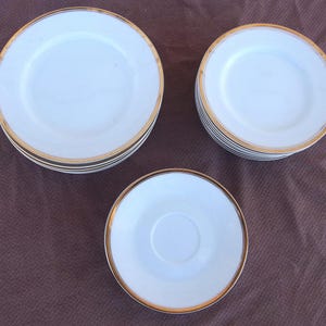 Vintage Sheffield Regency Gold Porzellan Porzellan Set - 18 Teilig
