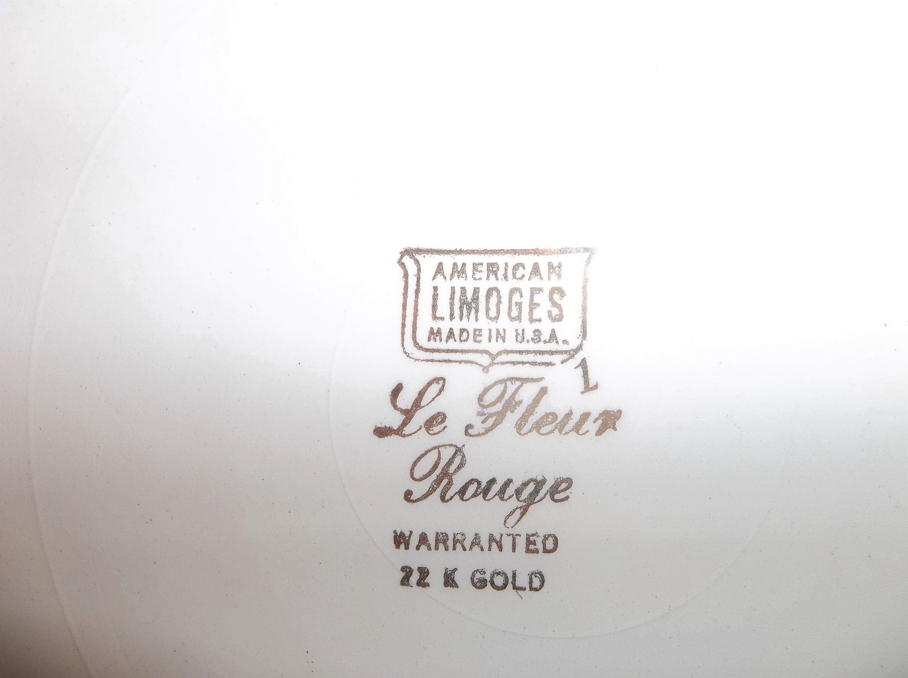 Vintage Limoges-america Le Fleur Rouge 105-piece China Set