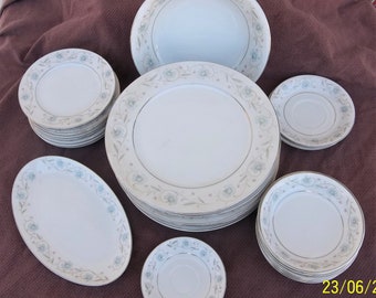 English Garden By Fine China Japan. Vintage 31 Piece Set Circa 1968, RARE Pieces Included