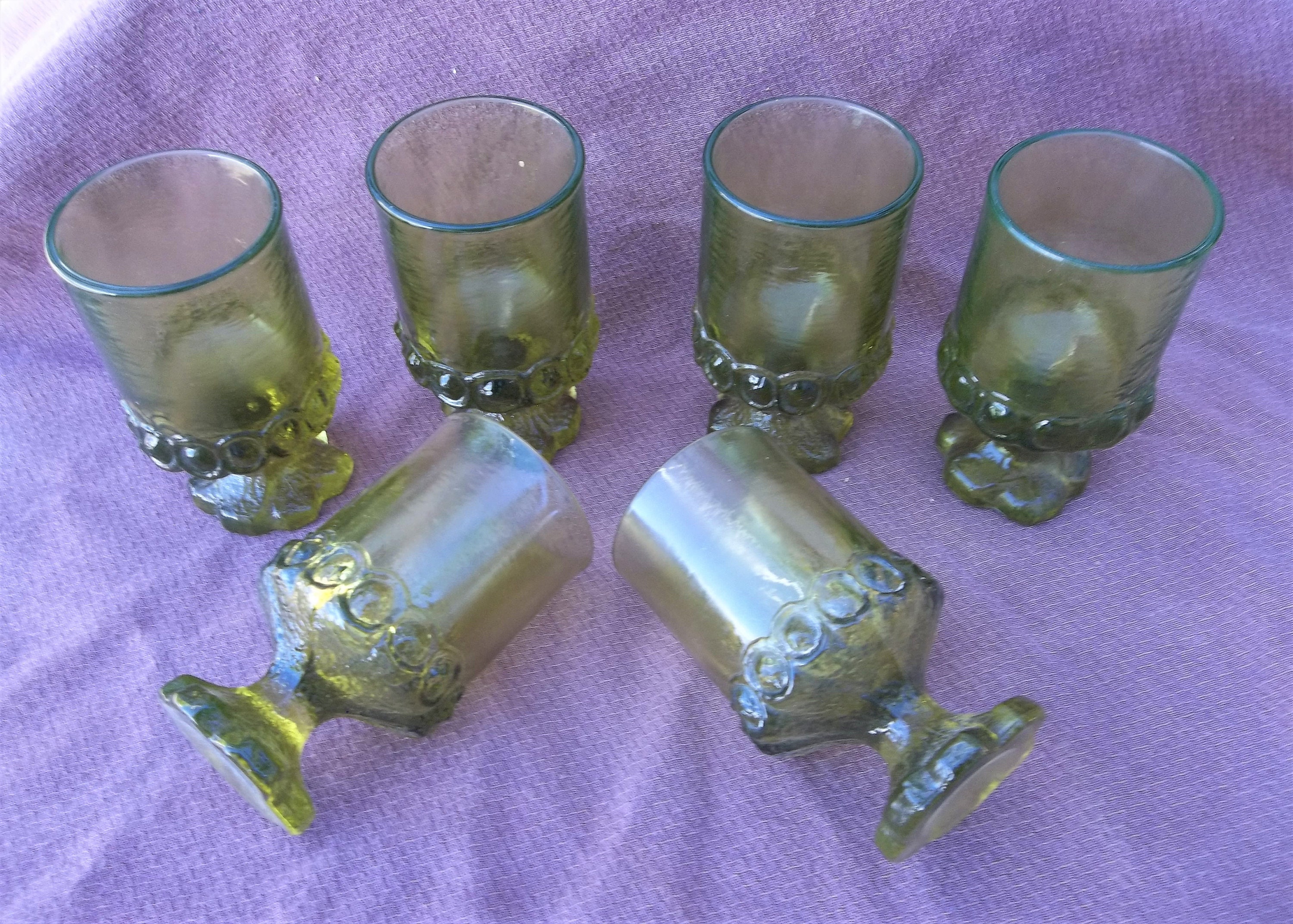 Madeira Olive Green Wine Glasses by Franciscan Set of 6 Etsy