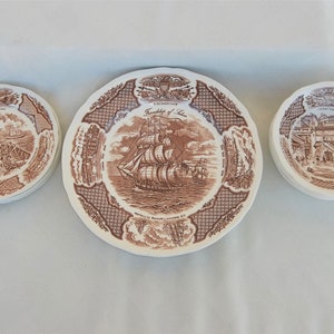 Fair Winds by Alfred Meakin, &quot;Old China Street Canton 1852&quot;, Vintage 12 Piece Set of China, Staffordshire England