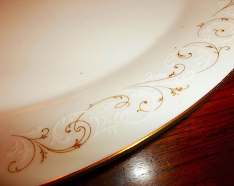 Vintage NORITAKE Duetto 6610 Gold Trim Bone White China 7 1/2 Inch