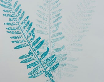 Monotype Print - Cool Fern