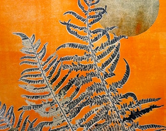 Monotype Print - Ferndance II