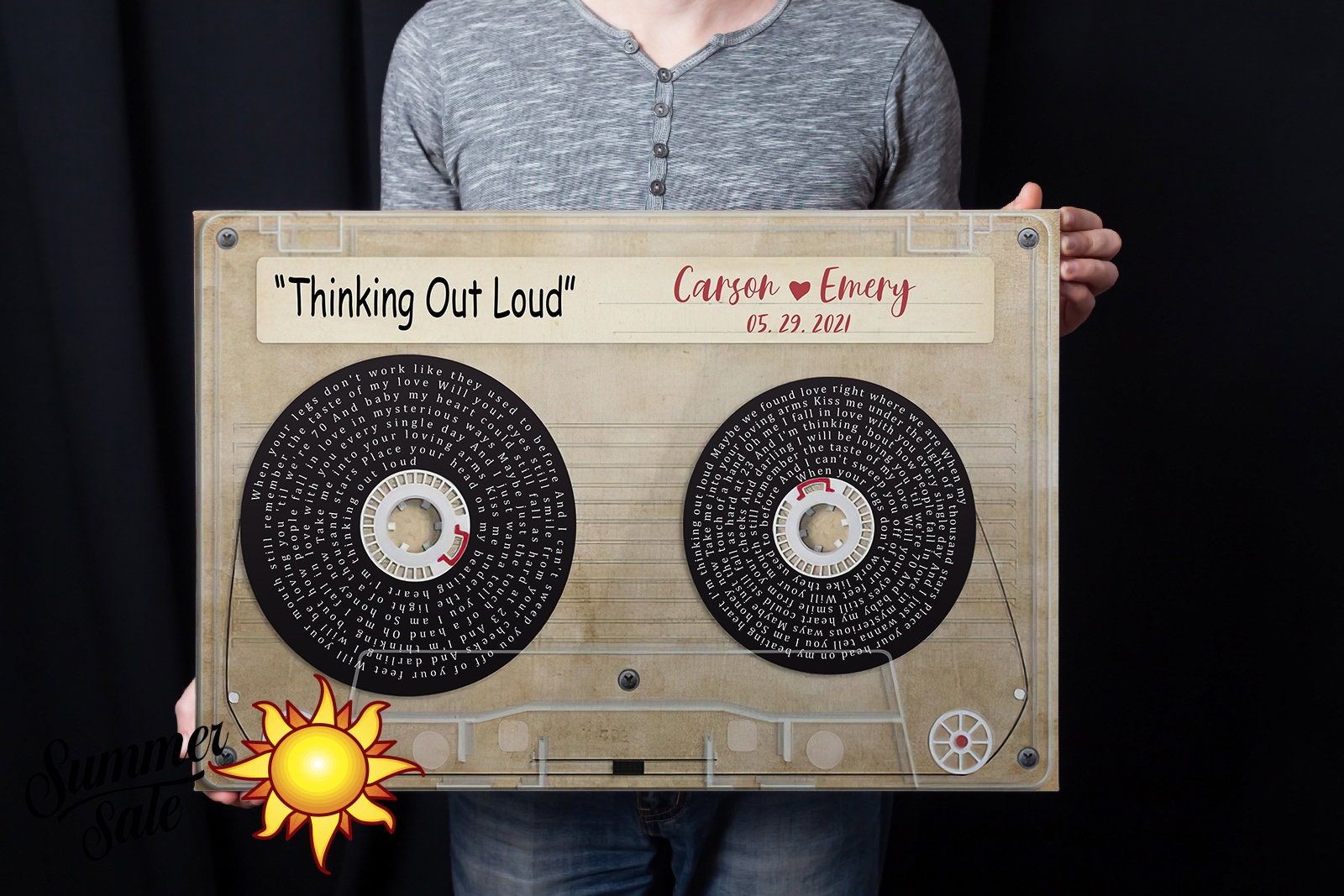 Personalized Record Print Any Song Lyrics Canvas Wall Custom Etsy