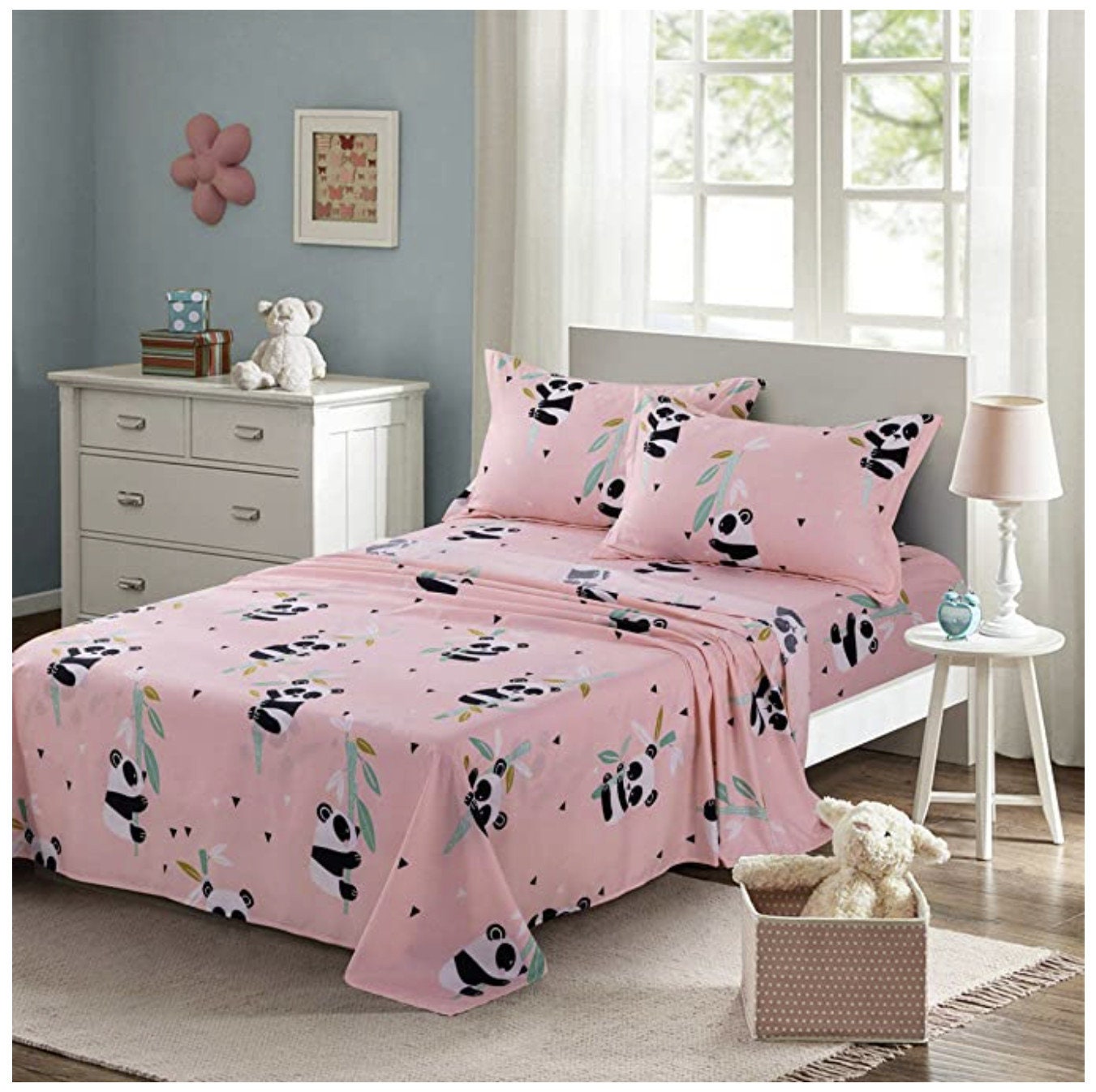 Panda Bedding Set Pink Bedding Set KFZ Panda Duvet Cover and Etsy