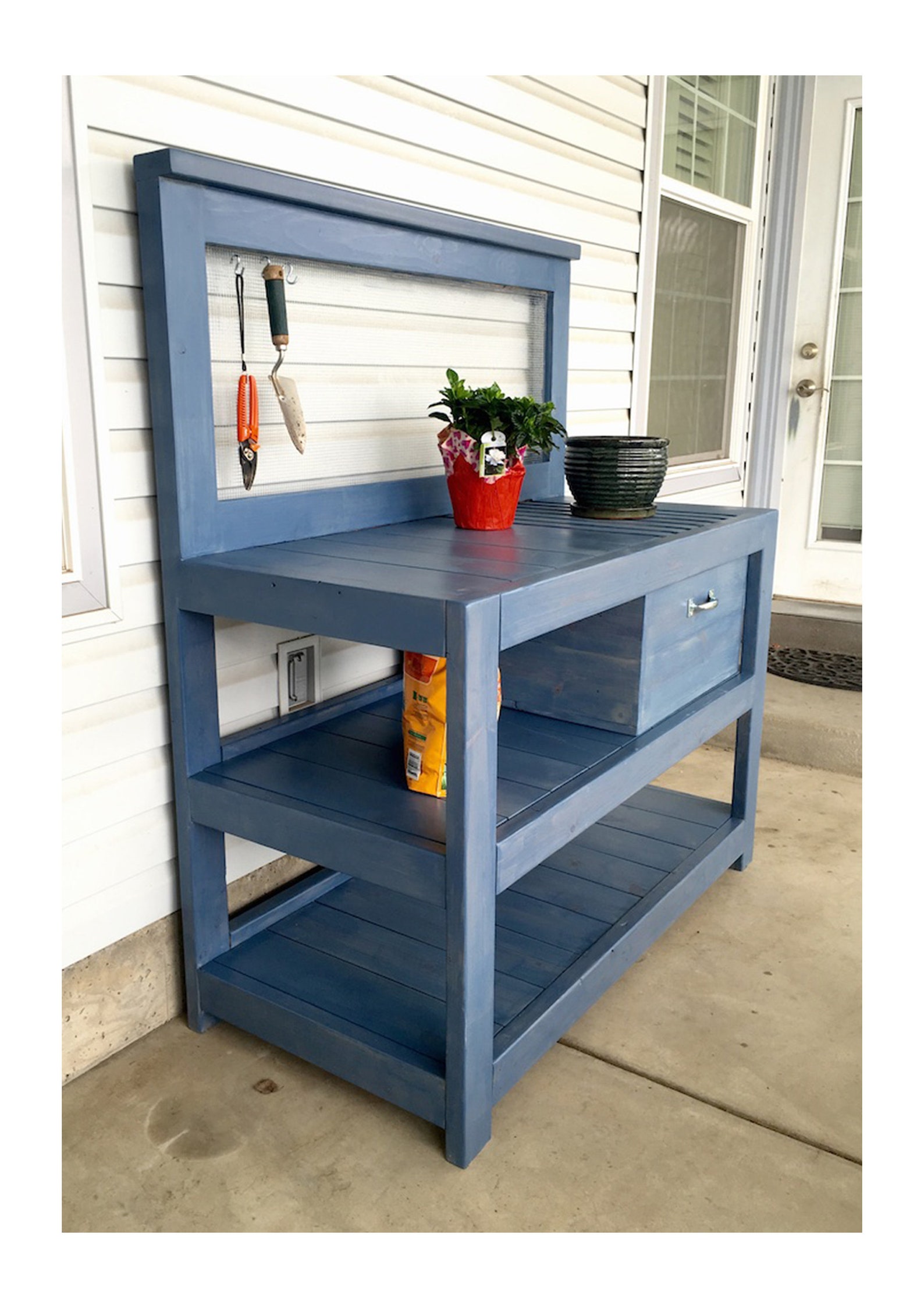 Potting bench plans pdf file DIY potting table plans Etsy
