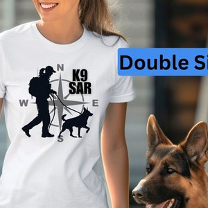 Search and Rescue Dog Team T-Shirt (Female) / Working Dog T-Shirt / SAR / K9 Team Shirt / Add Your Team Name Option For Free /Unisex Shirt