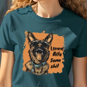 Lemme Bite Some Sh*t Shirt / Dog Training T-Shirt / Schutzhund Dog / Bite Dog Sports / German Shepherd K9 Shirt / Unisex Short Sleeve Tee