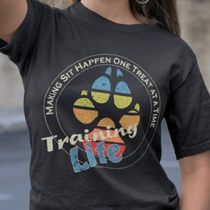 Dog Training Life Making Sit Happen Vintage Style T-Shirt /Dog Trainer Shirt / Dog Training Vibes / Dog Behaviorist / Unisex HEAVY BLEND Tee