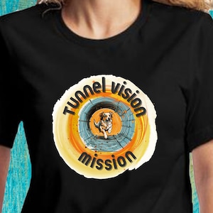 Cute Dog Agility T-Shirt - Tunnel Vision Mission / Dog Agility Sport / Dog Agility Tunnels / Unisex Short Sleeve Tee
