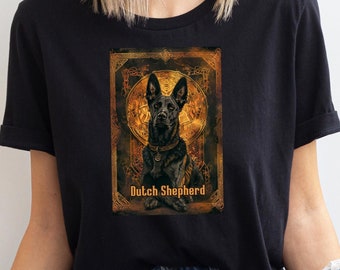 Dutch Shepherd Tarot Style T-Shirt/ Dutch Shepherd Tee/Dutch Shepherd Mom Gift/Dutch Shepherd Lover/ Dutchie Gift//Dutch Shepherd Breeder