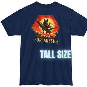 Camiseta alta de operador de misiles de piel / Camiseta de perro de trabajo / Perro de protección / Estilo retro con arte en la nariz de bombardero / Pastor alemán negro / Schutzhund